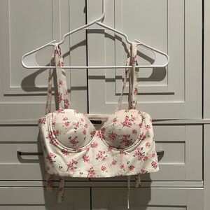 Floral Bustier Crop Top